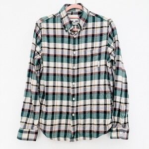 Ben Sherman Mens Shirt Size S Green Plaid Flannel Button Down Casual Grunge Fall